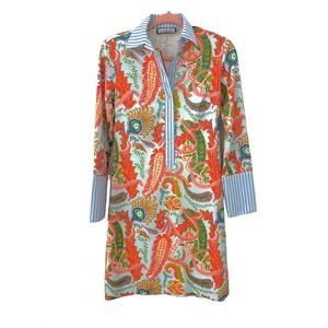 Colorful Paisley Long Sleeve Dress